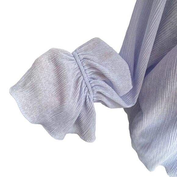 Alfani 2X-Large Top Stretch Bell Sleeves Scoop Neck Lined Textured Lt Purple New - Picture 3 of 9